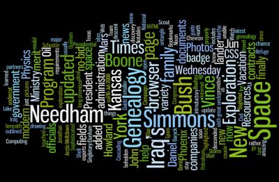Vince's word cloud
